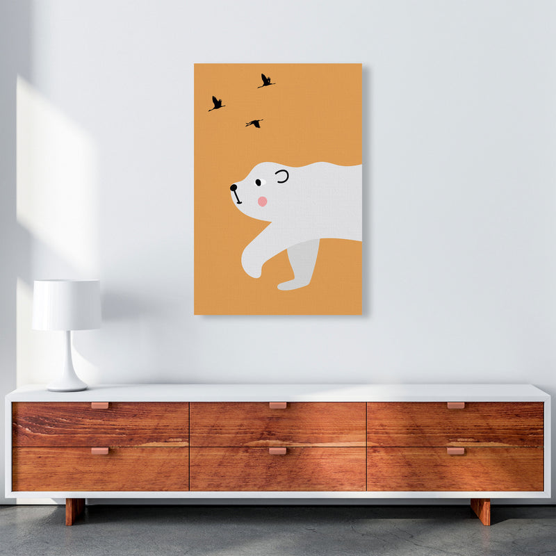 Polar bear Neutral kids Art Print by Pixy Paper A1 Canvas