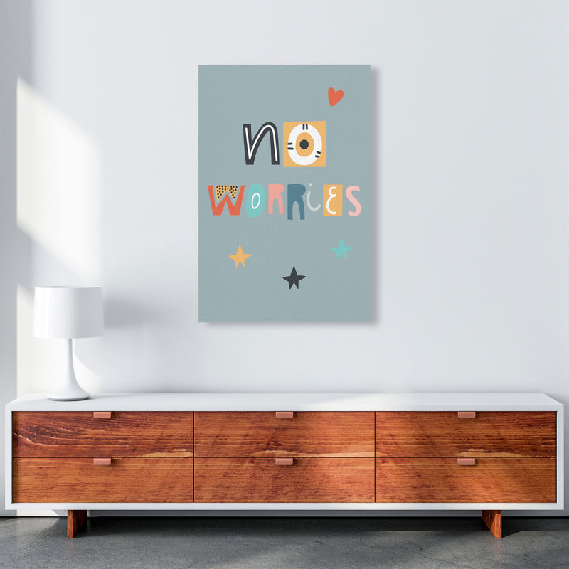 No worries Neutral kids Art Print by Pixy Paper A1 Canvas