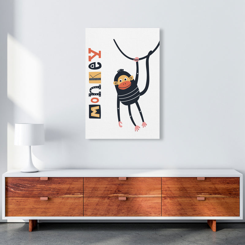 Monkey Art Print by Pixy Paper A1 Canvas