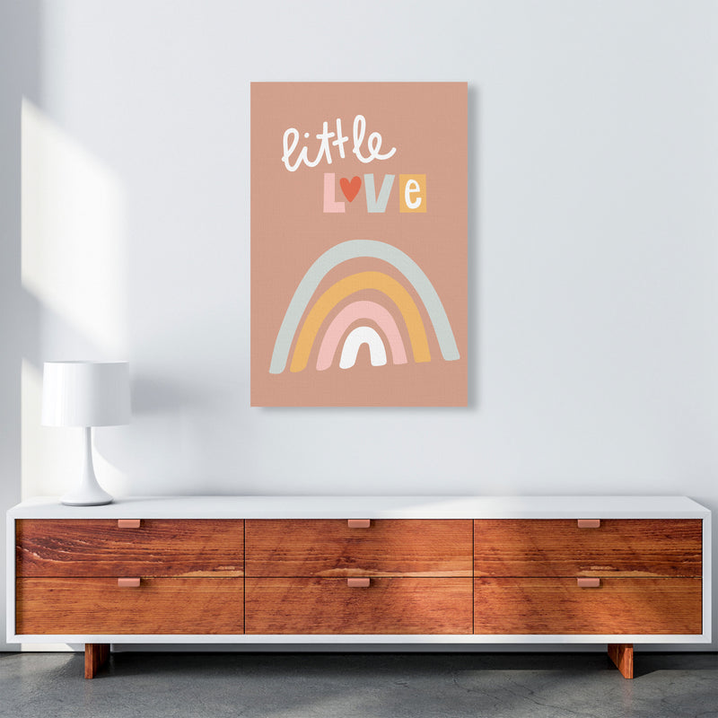 Little love rainbow Neutral kids Art Print by Pixy Paper A1 Canvas