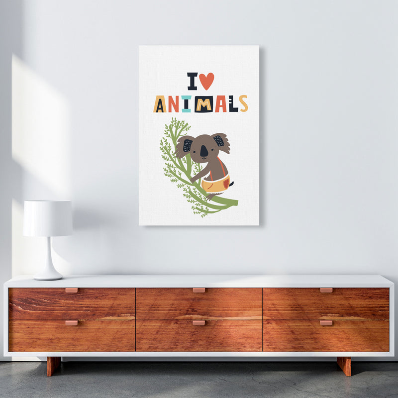 I love animals koala Art Print by Pixy Paper A1 Canvas