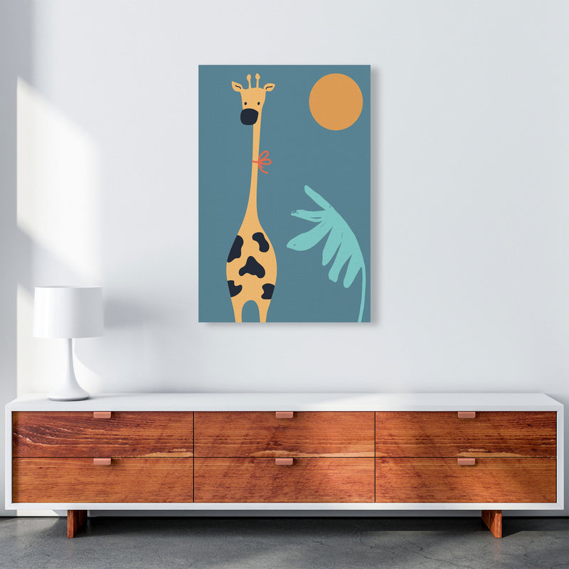 Giraffe Neutral kids Art Print by Pixy Paper A1 Canvas