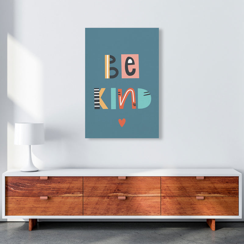 Be kind Neutral kids Art Print by Pixy Paper A1 Canvas