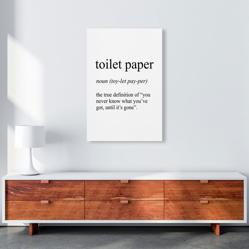 Toilet Paper Definition Art Print by Pixy Paper A1 Canvas
