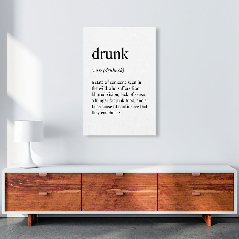 Drunk Definition Art Print by Pixy Paper A1 Canvas