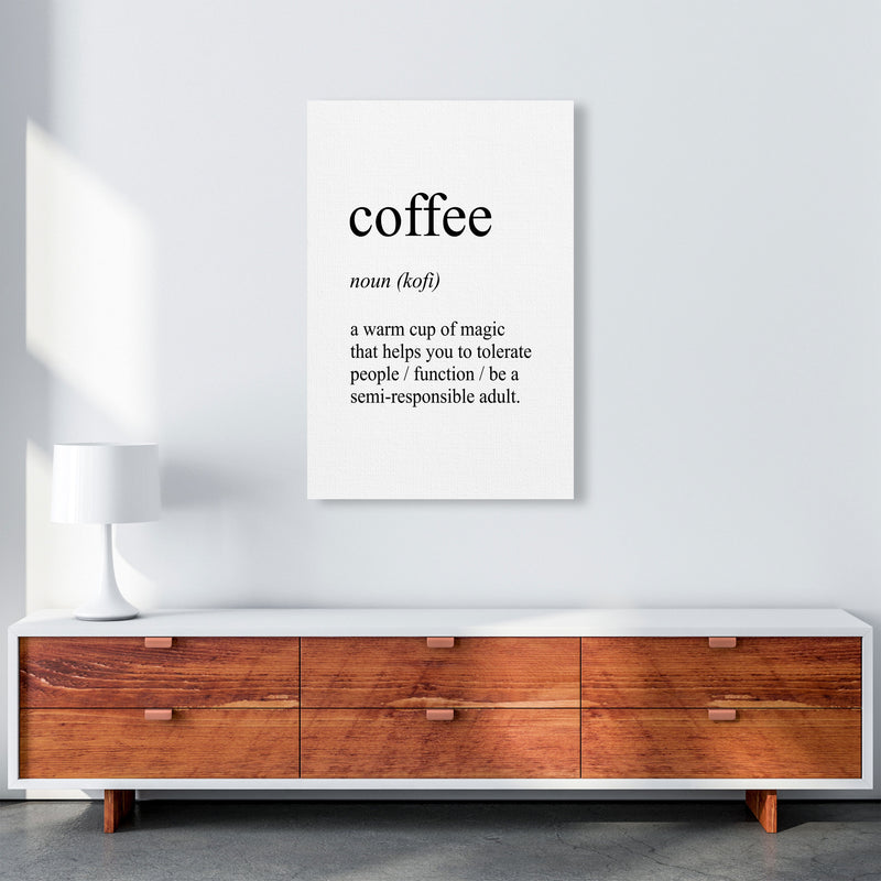 Coffee Definition Art Print by Pixy Paper A1 Canvas