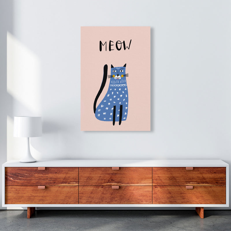 Meow Cat Art Print by Pixy Paper A1 Canvas