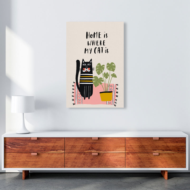 Home Is Where My Cat Is Art Print by Pixy Paper A1 Canvas