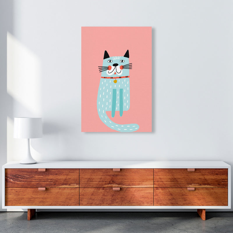 Happy Cat Art Print by Pixy Paper A1 Canvas