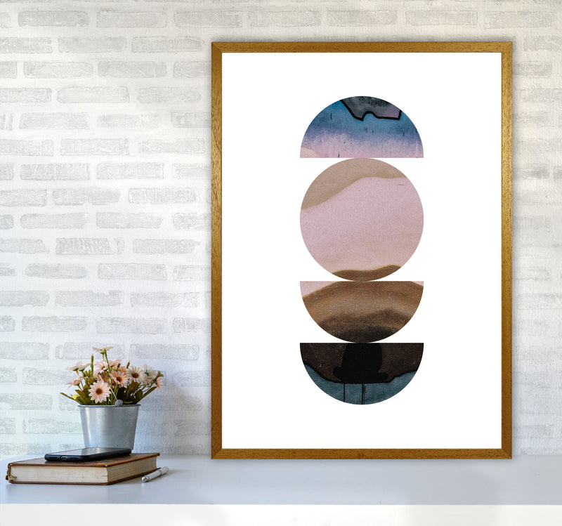 Abstract Circles White Background Modern Print A1 Print Only