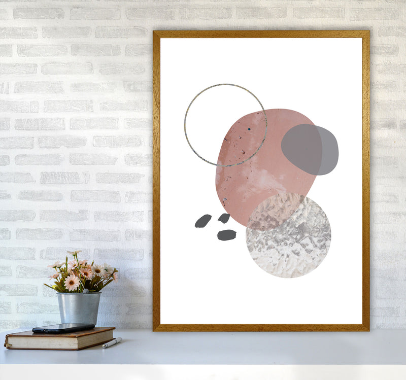 Peach, Sand And Glass Abstract Shapes Modern Print A1 Print Only