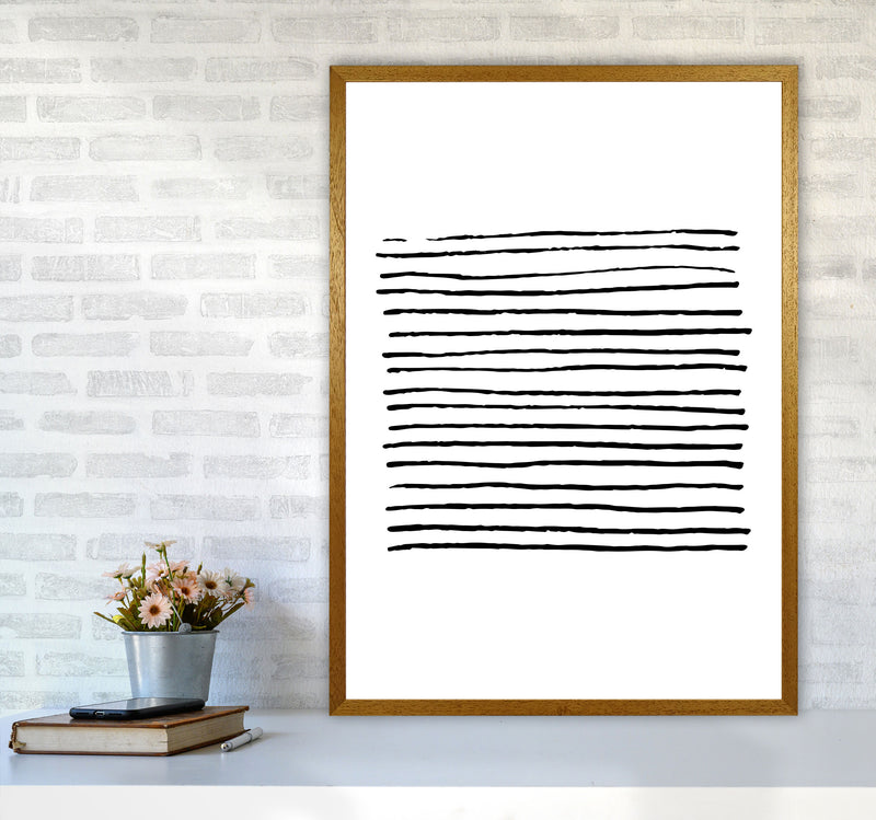 Black Zebra Lines Abstract Modern Print A1 Print Only