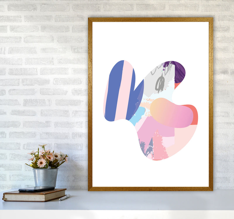 Pink Abstract Butterfly Shape Modern Print A1 Print Only