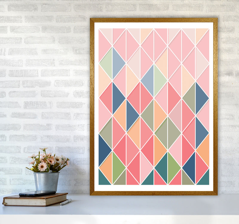 Full Colour Abstract Geo Modern Print A1 Print Only