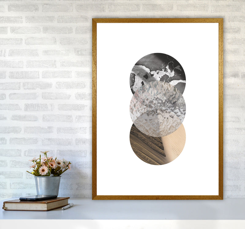 Sand, Glass And Shadow Abstract Circles Modern Print A1 Print Only