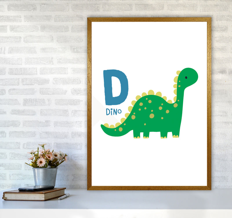 Alphabet Animals, D Is For Dino Framed Nursey Wall Art Print A1 Print Only