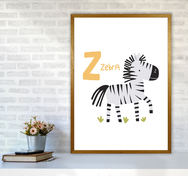 Alphabet Animals, Z Is For Zebra Framed Nursey Wall Art Print A1 Print Only