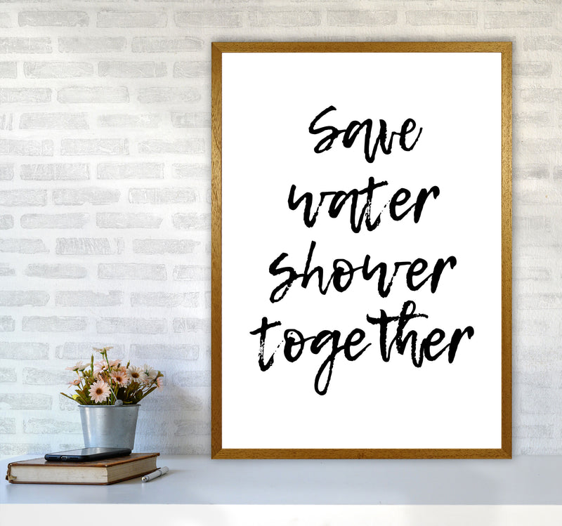 Shower Together, Bathroom Modern Print, Framed Bathroom Wall Art A1 Print Only