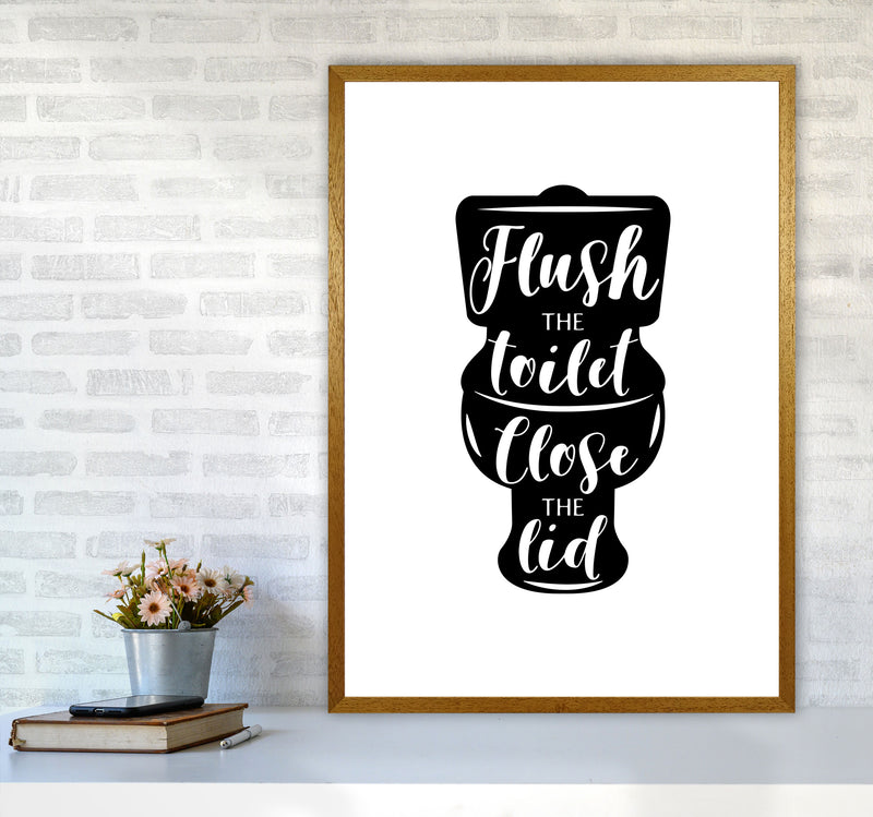 Flush The Toilet, Bathroom Modern Print, Framed Bathroom Wall Art A1 Print Only