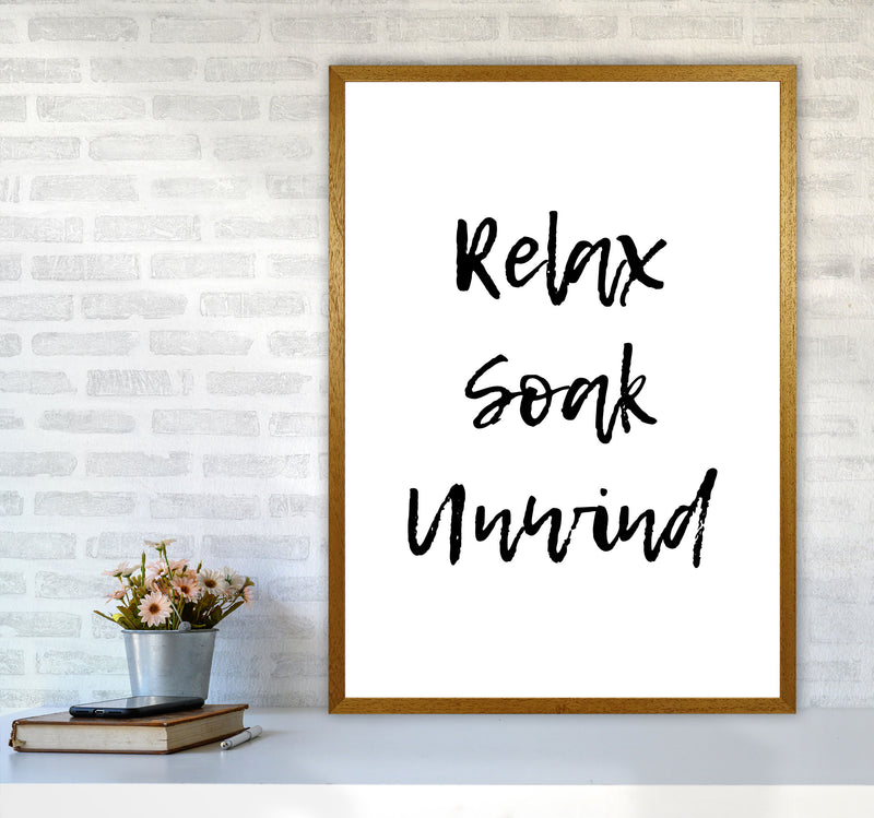 Relax Soak Unwind, Bathroom Modern Print, Framed Bathroom Wall Art A1 Print Only