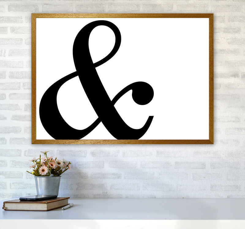 Ampersand Landscape Framed Typography Wall Art Print A1 Print Only