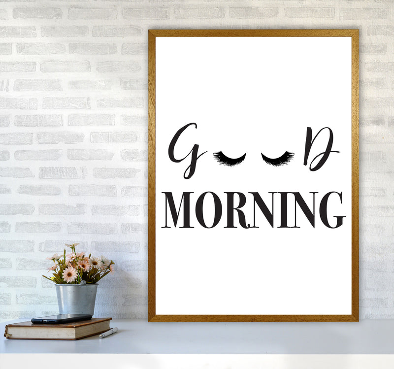 Good Morning Lashes Framed Typography Wall Art Print A1 Print Only