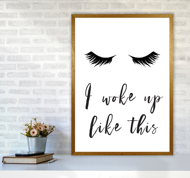 I Woke Up Like This Lashes Framed Typography Wall Art Print A1 Print Only