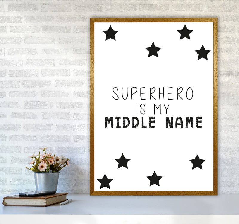 Superhero Is My Middle Name Framed Nursey Wall Art Print A1 Print Only