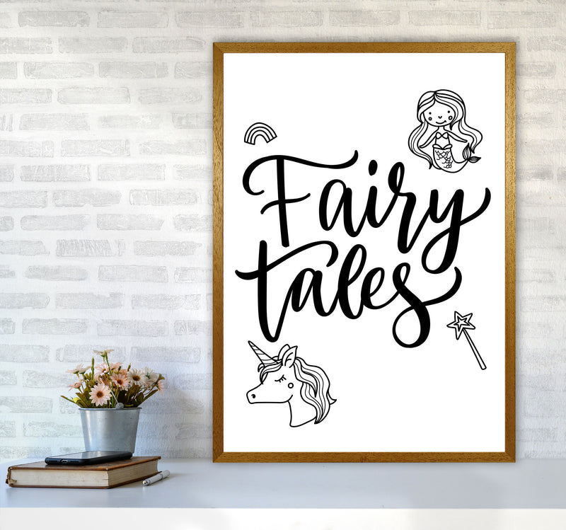 Fairy Tales Black Framed Nursey Wall Art Print A1 Print Only