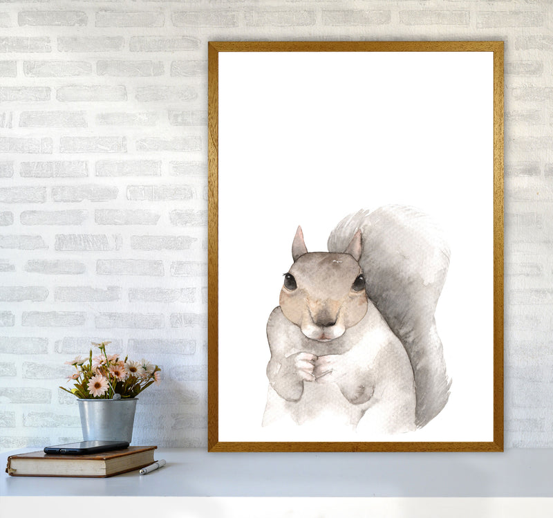 Forest Friends, Cute Squirrel Modern Print Animal Art Print A1 Print Only