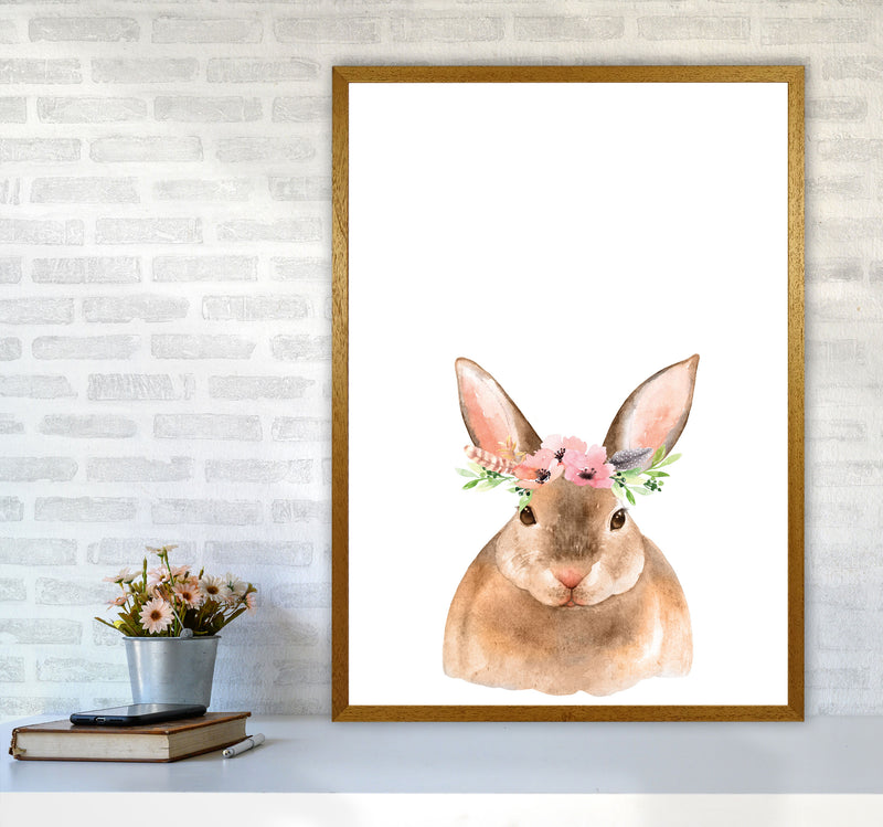 Forest Friends, Floral Cute Bunny Modern Print Animal Art Print A1 Print Only