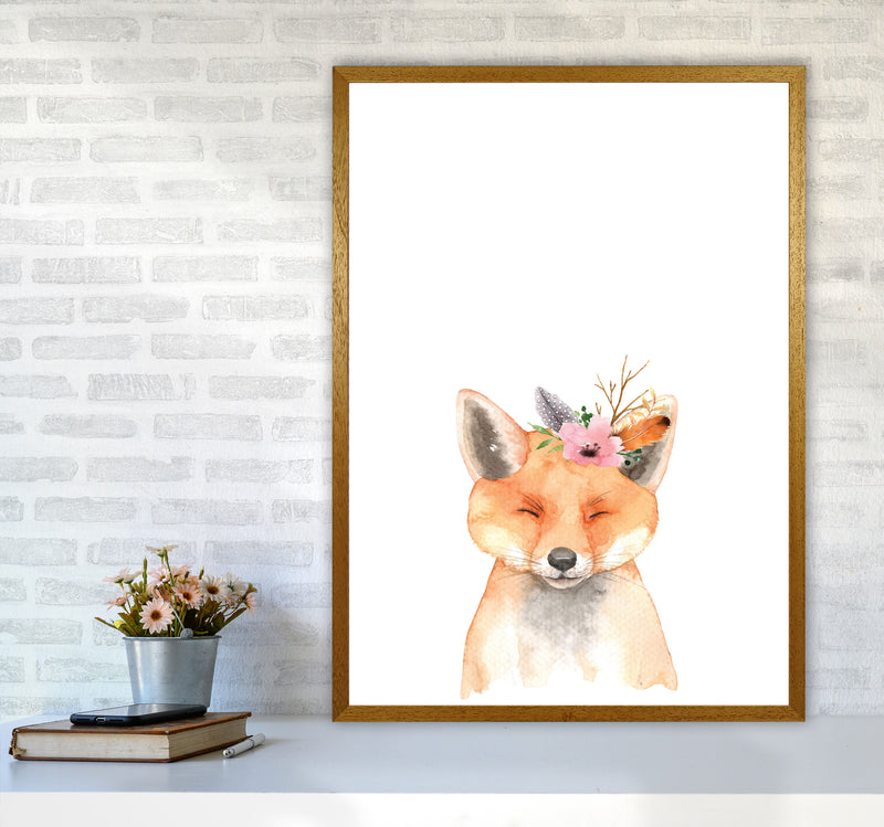 Forest Friends, Floral Cute Fox Modern Print Animal Art Print A1 Print Only