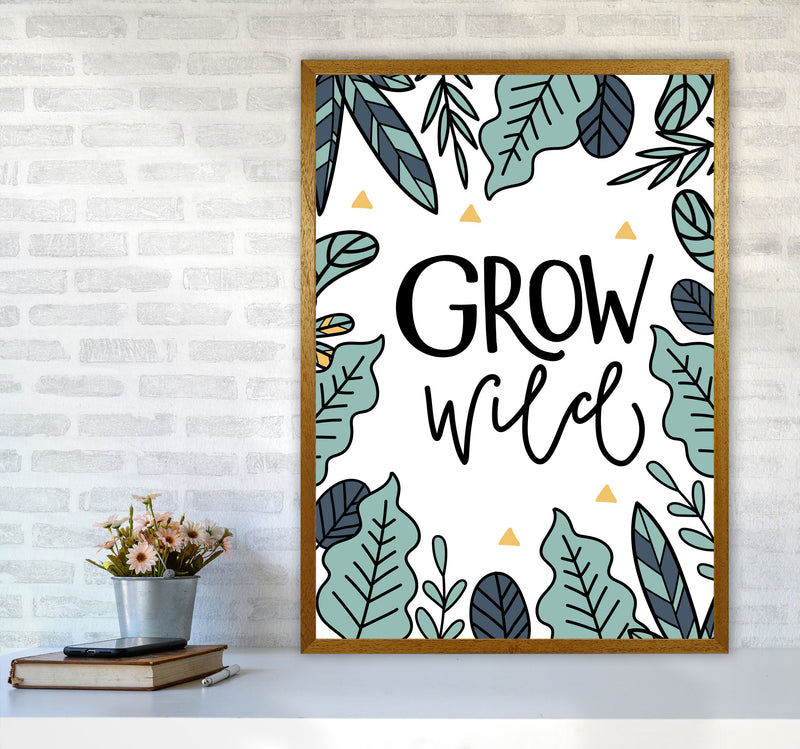 Grow Wild Floral Modern Print, Framed Kitchen Wall Art A1 Print Only