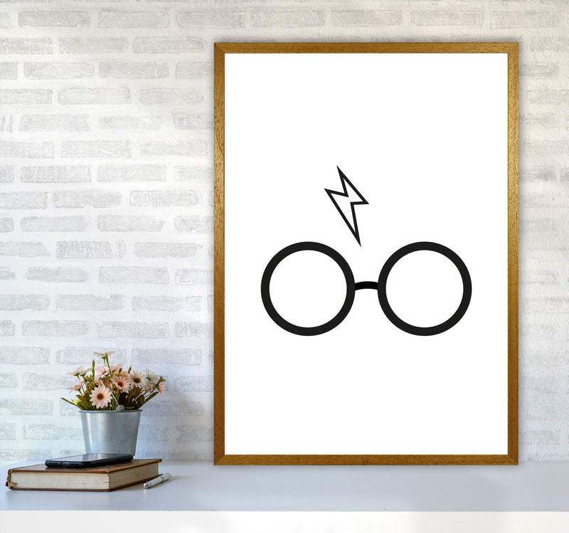 Harry Potter Glasses And Scar Framed Nursey Wall Art Print A1 Print Only
