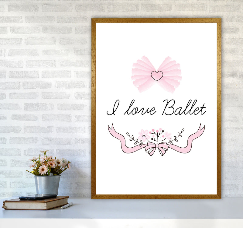 I Love Ballet Framed Nursey Wall Art Print A1 Print Only