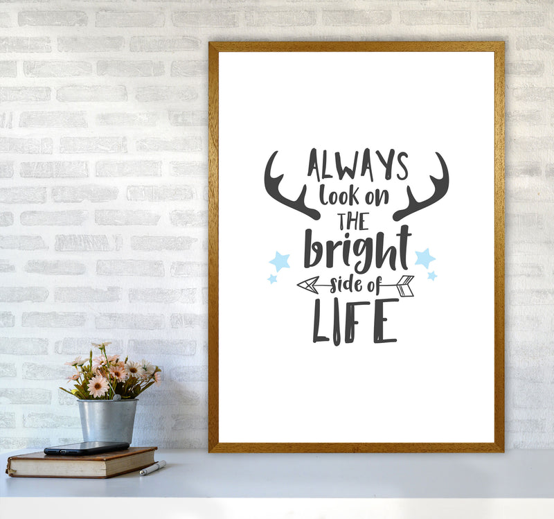 Bright Side Of Life Framed Typography Wall Art Print A1 Print Only
