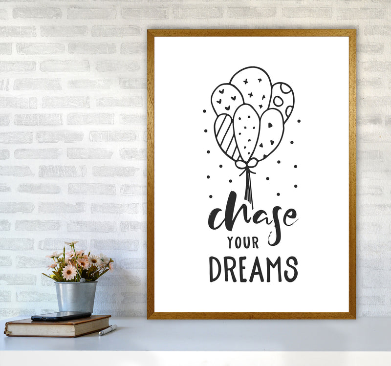 Chase Your Dreams Black Framed Nursey Wall Art Print A1 Print Only