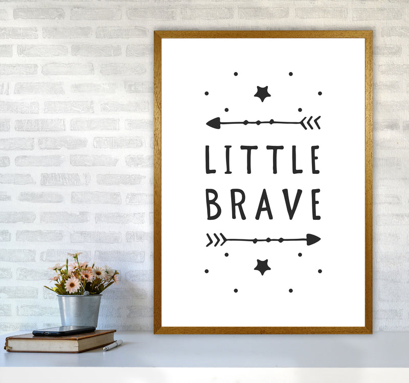Little Brave Black Framed Typography Wall Art Print A1 Print Only