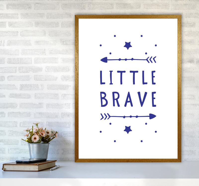 Little Brave Navy Framed Typography Wall Art Print A1 Print Only