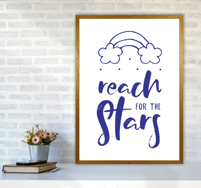 Reach For The Stars Navy Modern Print A1 Print Only