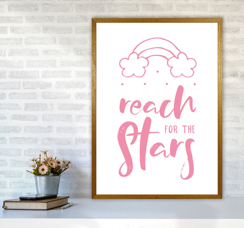 Reach For The Stars Pink Modern Print A1 Print Only