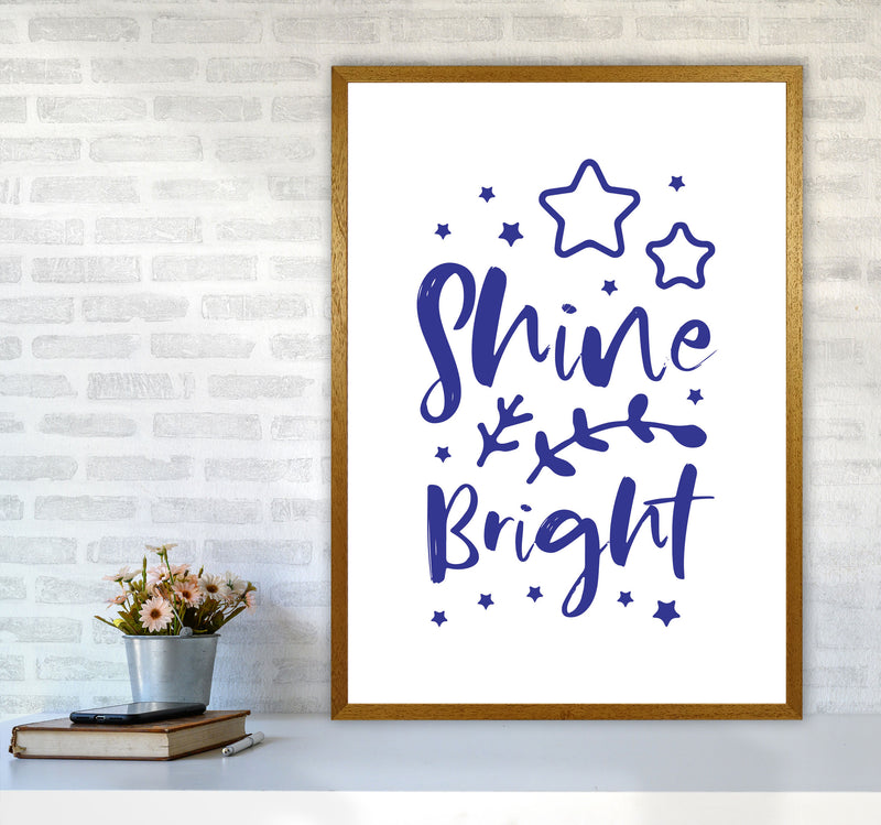 Shine Bright Navy Framed Nursey Wall Art Print A1 Print Only