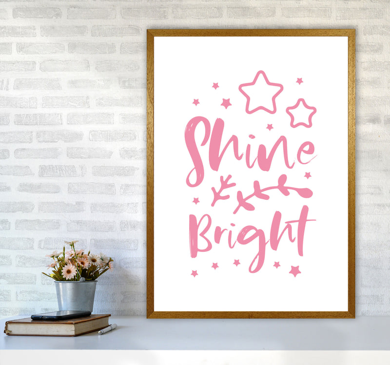 Shine Bright Pink Framed Nursey Wall Art Print A1 Print Only