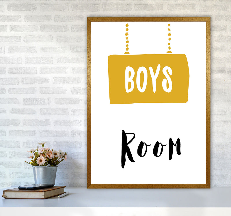 Boys Room Mustard Framed Nursey Wall Art Print A1 Print Only
