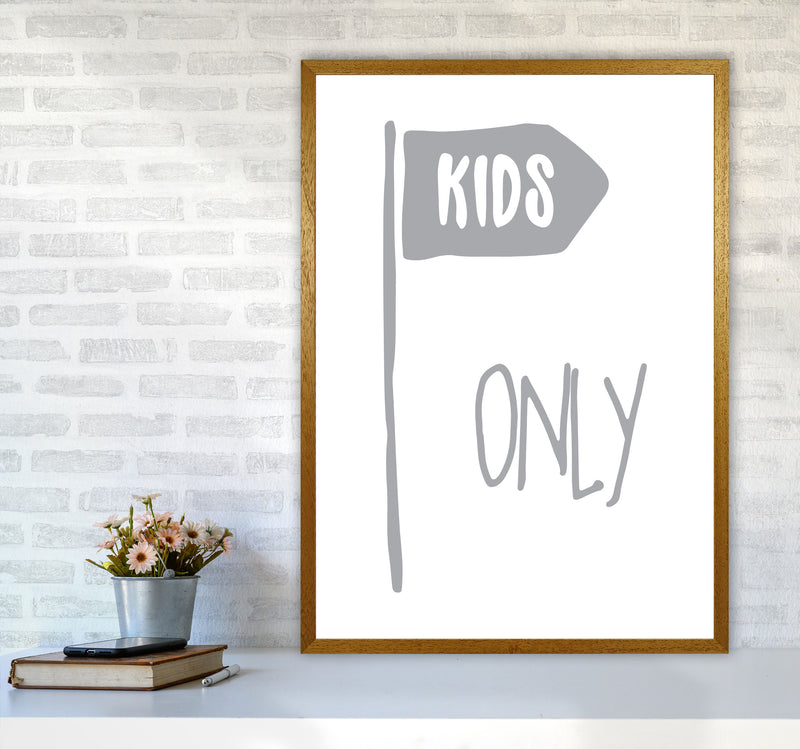 Kids Only Grey Framed Nursey Wall Art Print A1 Print Only