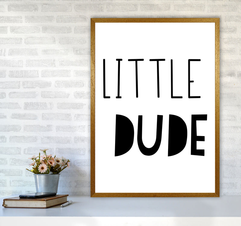 Little Dude Black Framed Nursey Wall Art Print A1 Print Only