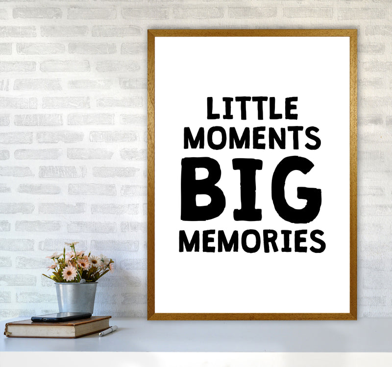 Little Moments Big Memories Black Framed Nursey Wall Art Print A1 Print Only