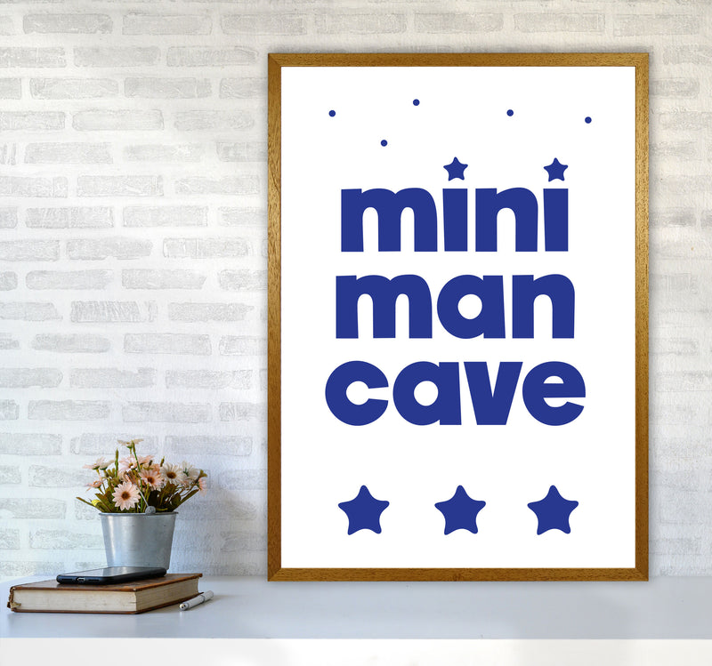 Mini Man Cave Navy Framed Nursey Wall Art Print A1 Print Only