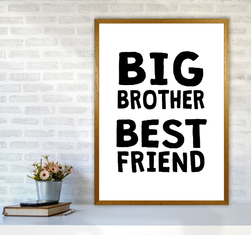 Big Brother Best Friend Black Framed Typography Wall Art Print A1 Print Only