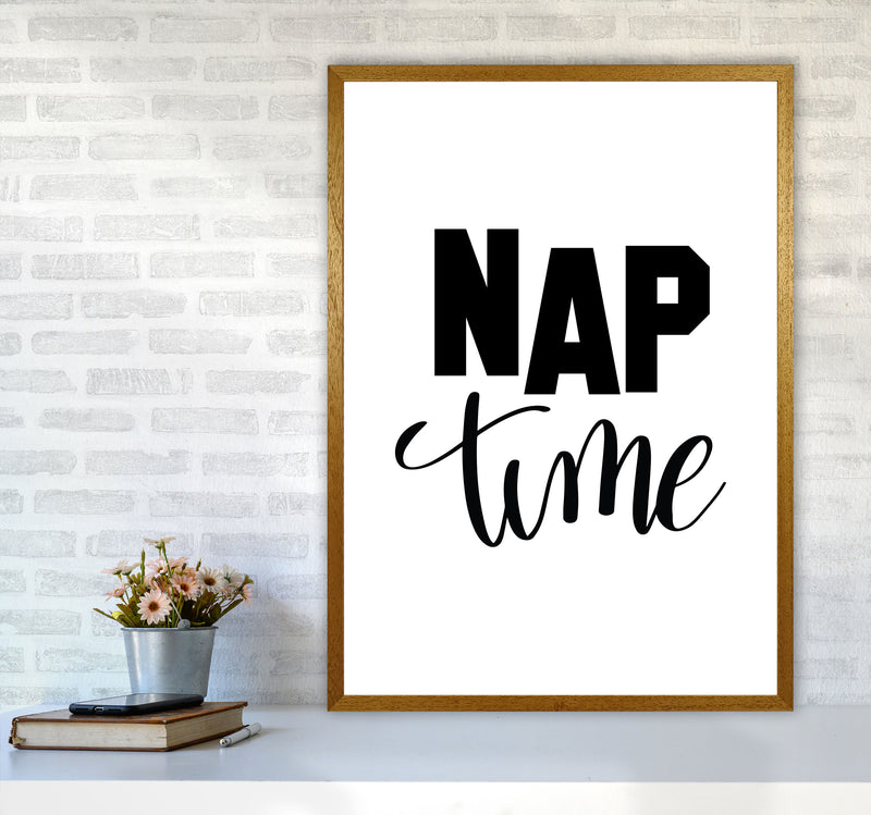 Nap Time Black Framed Typography Wall Art Print A1 Print Only